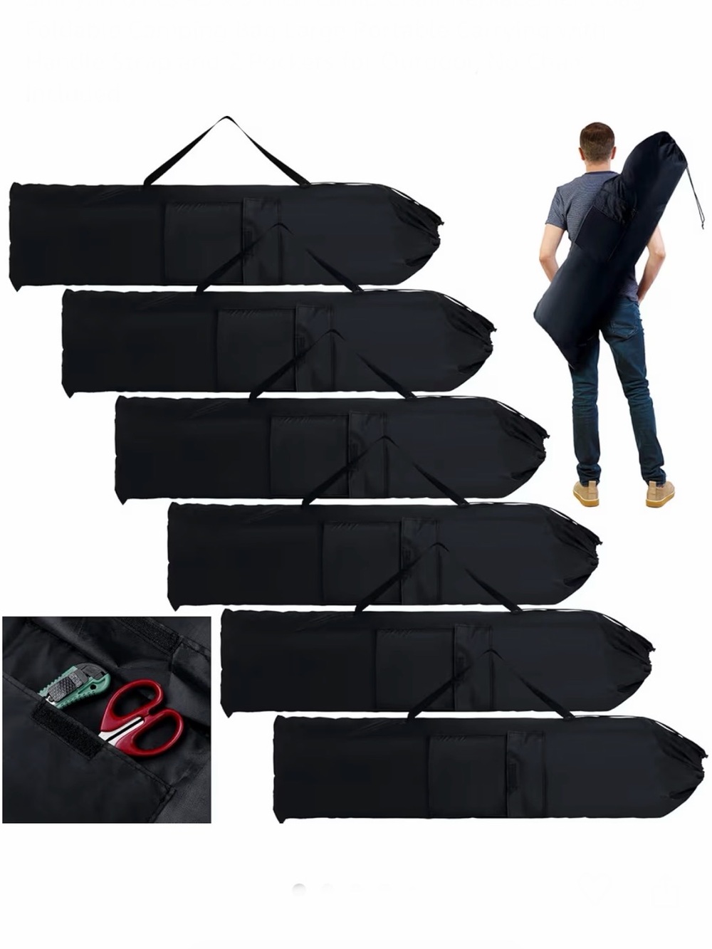 Shinylin 6Pcs Lg 43 x 9 Inch Camp🏕️Chair🪑Replacement Bag👝Foldable Camping Bag